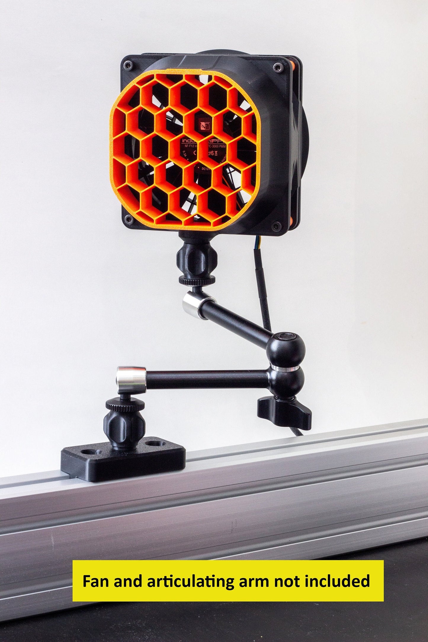 DIY Wind Simulator 120mm Fan Shroud and Extrusion Rig Mounting Kit (Compatible with Standard 1/4"-20 Camera Fixturing Accessories)