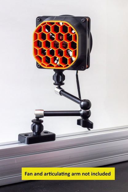 DIY Wind Simulator 120mm Fan Shroud and Extrusion Rig Mounting Kit (Compatible with Standard 1/4"-20 Camera Fixturing Accessories)