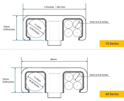 Bolt-on Cable Management Clips for Sim Racing Profile Rig (40 Series and 15 Series)