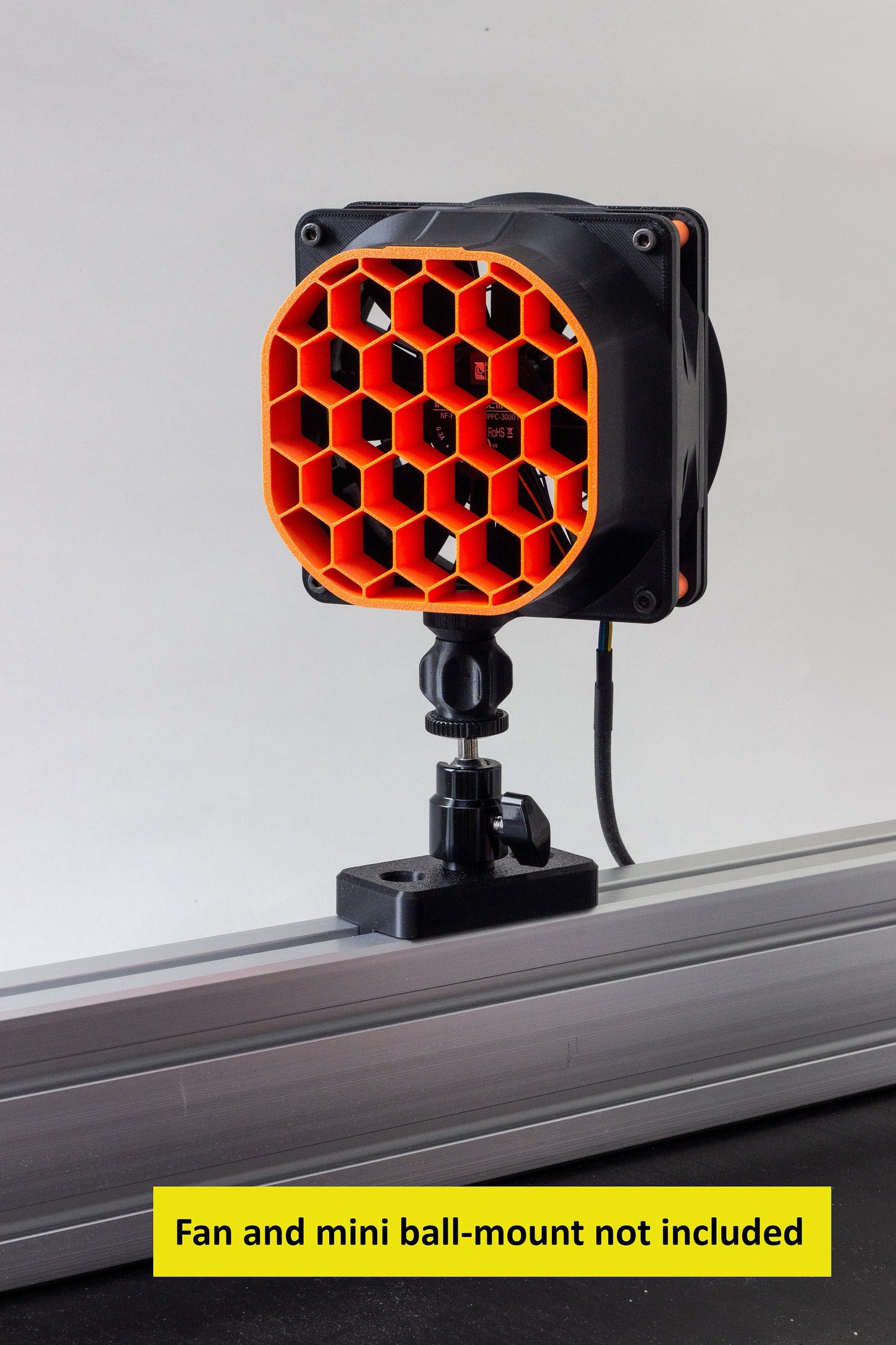 DIY Wind Simulator 120mm Fan Shroud and Extrusion Rig Mounting Kit (Compatible with Standard 1/4"-20 Camera Fixturing Accessories)