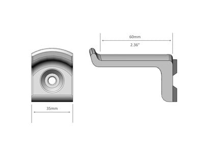 Headphone / VR Headset Hanger for Aluminum Profile Sim Racing Rig (fits both 40 series and 15 series)