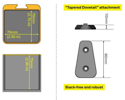 Cup Holder / Storage Bin for Aluminum Extrusion Sim Racing or Flight Rig